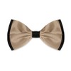 Autiga Men's Wedding Confirmation Suit Tuxedo Bow Tie Two-Tone, Champagne-Black
