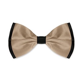 Autiga Men's Wedding Confirmation Suit Tuxedo Bow Tie Two-Tone, Champagne-Black