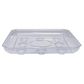 CWP SQDS-1000 Heavy Gauge Footed Square Carpet Saver Saucer, 10-Inch by 10-Inch, Clear (Packaging may vary)