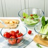 Homwin Glass Mixing Bowl Set for Baking 3-Piece Salad Bowl