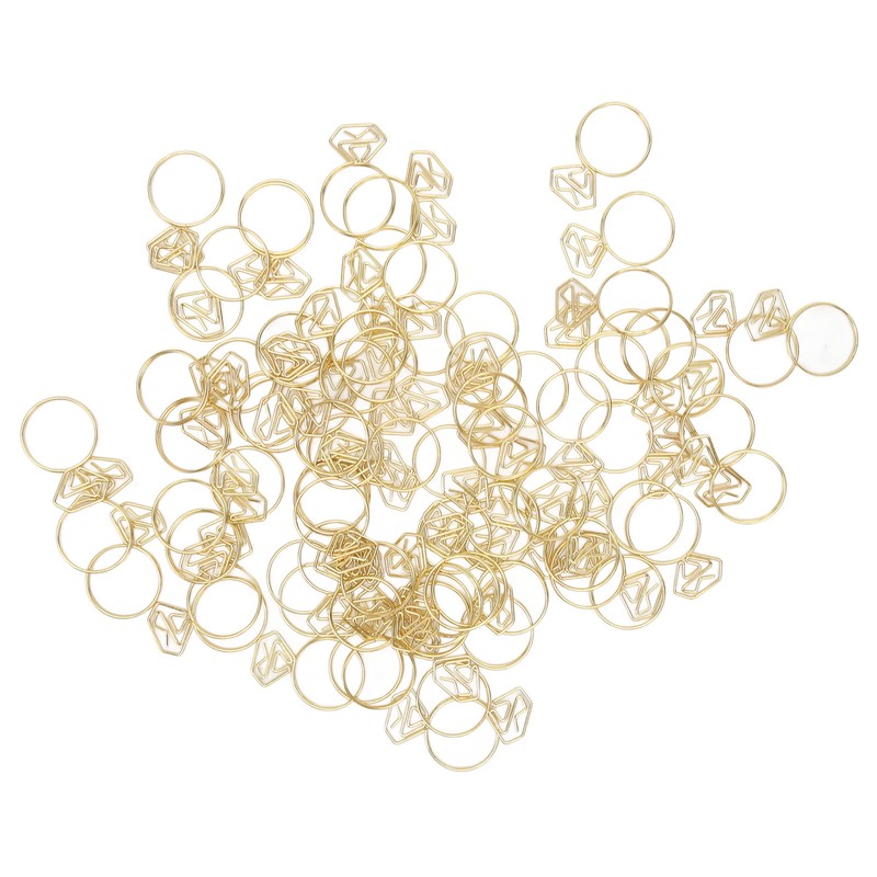80pcs Ring Shape Paper Clips Rustproof Multifunction Multifunction with Clear