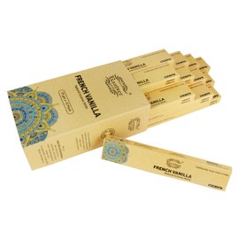 Raajsee Incense Sticks 12 Pack Set 15gm Each, -100% Organic Hand Rolled- Perfect for Church,Aromatherapy,Relaxation Meditation (Vanila)