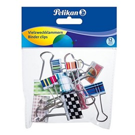 Pelikan 700306 Multi-Purpose Clips 12 Pieces Assorted in Plastic Bag