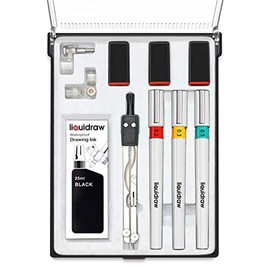 Liquidraw Technical Drawing Pen Set of 3 For Artists, College Set with Pen Station & Ink