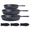 Bruntmor Pre-seasoned 6 Inch Black Cast Iron Nonstick Frying Pan