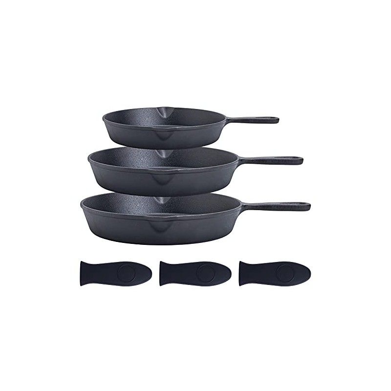Bruntmor Pre-seasoned 6 Inch Black Cast Iron Nonstick Frying Pan
