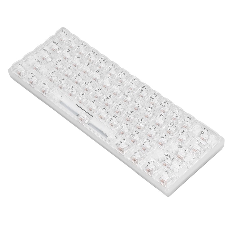 Mechanical Keyboard Bluetooth 2.4G Wireless Wired Hot Swappable White Switch