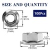 1/4-20 Serrated Flange Hex Lock Nuts 100Pcs 304 Stainless Steel