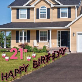 Big Dot of Happiness Finally 21 Girl - Yard Sign Outdoor Lawn Decorations - Happy 21st Birthday Yard Signs