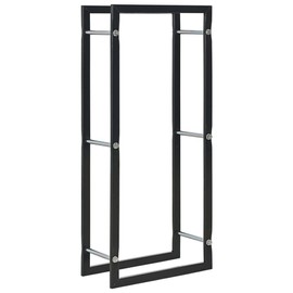 SKM Firewood Rack Black 17.3"x7.9"x39.4" Steel,Black (Weight 8.31KG)