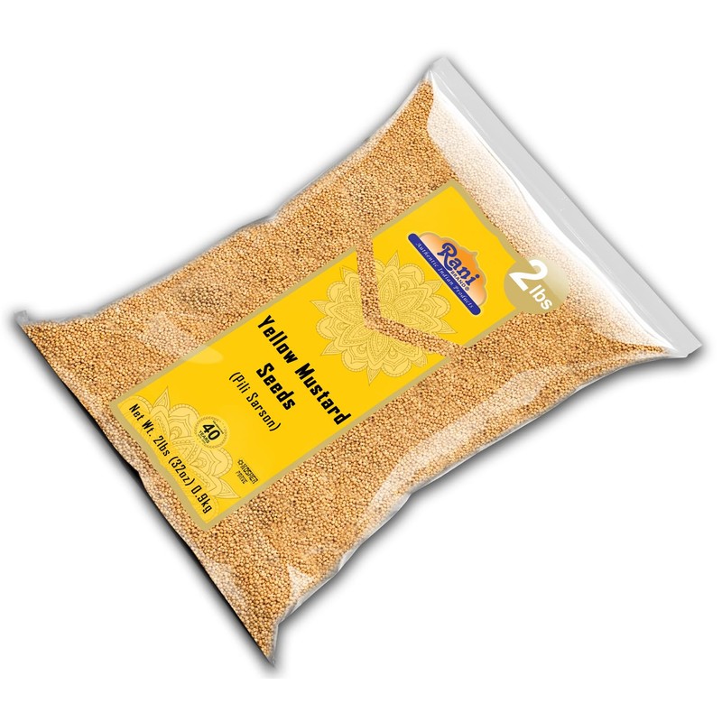 Rani Yellow Mustard Seeds Whole Spice 32oz (2lbs) 908g ~