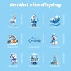 DXTXTJ 9 Sheets Christmas Window Stickers, Large Christmas Window Decorations,White