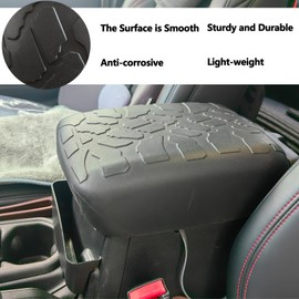 hilopexi Center Console Cover Lid Fit for 2020 2021 2022 2023 2024 2025 Jeep Wrangler JL JLU 2018 2019 Gladiator JT Waterproof Armrest Cover Protector Pet Pad Interior Accessories
