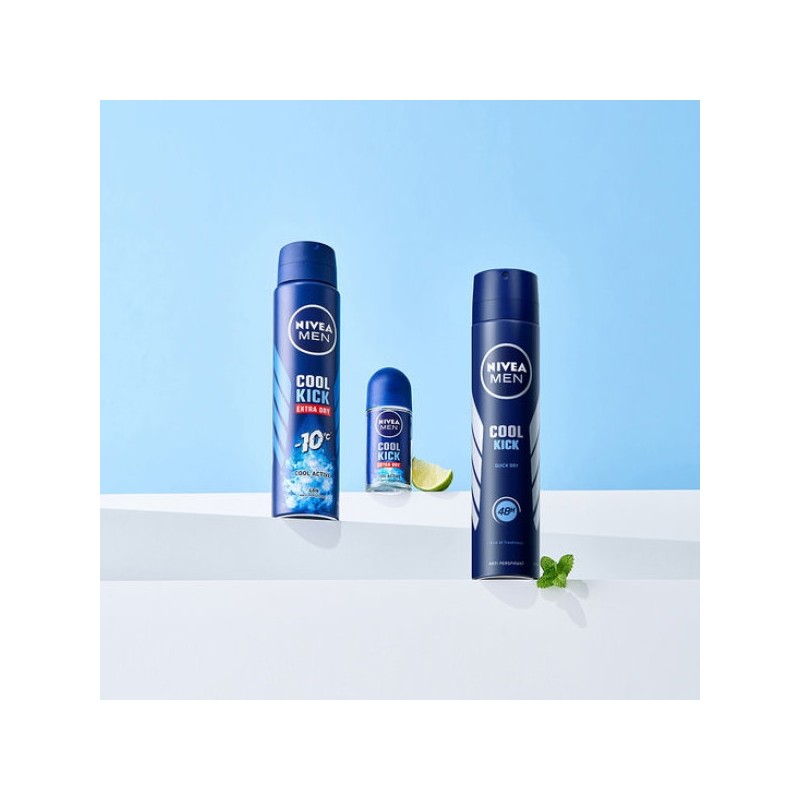 Nivea Men Deodorant Roll-On Cool Kick 50ml X 2 /