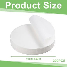 SGERUFZ 200 Sheets Non-Stick Round Non-Stick Parchment Paper Heat Resistant Hamburger Patty Paper Release Paper Wax Paper for Perfect Burgers (10 cm)