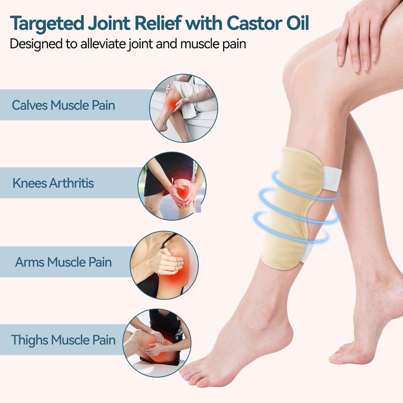 Taoscare 2 Pack Castor Oil Pack Wrap, Castor Oil Wrap