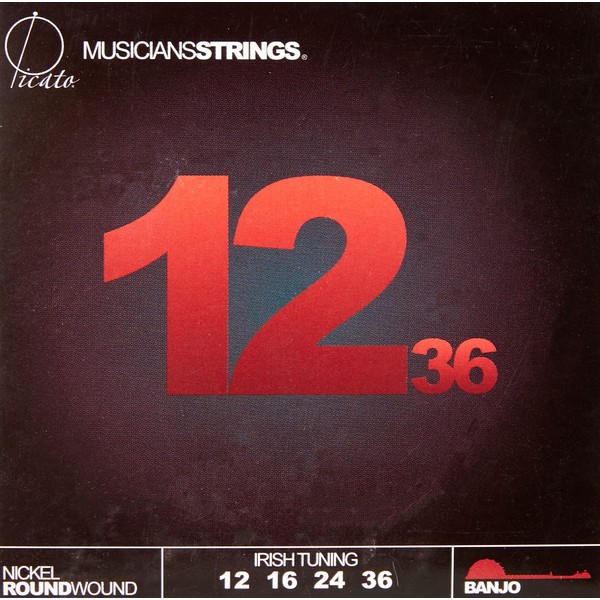 Picato 98733 12-36 Nickel Wound Irish Tuning Loop End 4-String