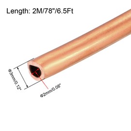 uxcell Refrigeration Tubing 1/8" OD x 5/64" ID x 6.5 Ft Length Soft Coil Copper Tubing