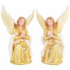Set De 2 Angeles Custodios 10" Vestido Dorado Guardian Angel
