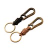 WOO MANTO Retro Cowhide Key Chain Set - 2 Pack