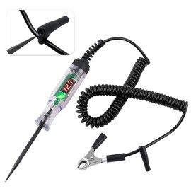 Test Light Automotive,DC 3-48V Fuse Tester Automotive as Voltage Tester Pen with Alligator Clip & Voltage Display,Universal Car Circuit Testers with Extended Spring Wire