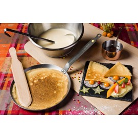 de Buyer - Mineral B Crepe & Tortilla Pan - Nonstick Frying and Pancake Pan - Carbon and Stainless Steel - Induction-ready - 9.5"