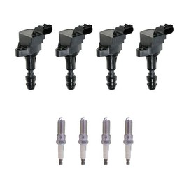 Ignition Coil and Spark Plug Kit - 8 Piece - Compatible with 2010-2017 Chevy Equinox 2.4L 4-Cylinder
