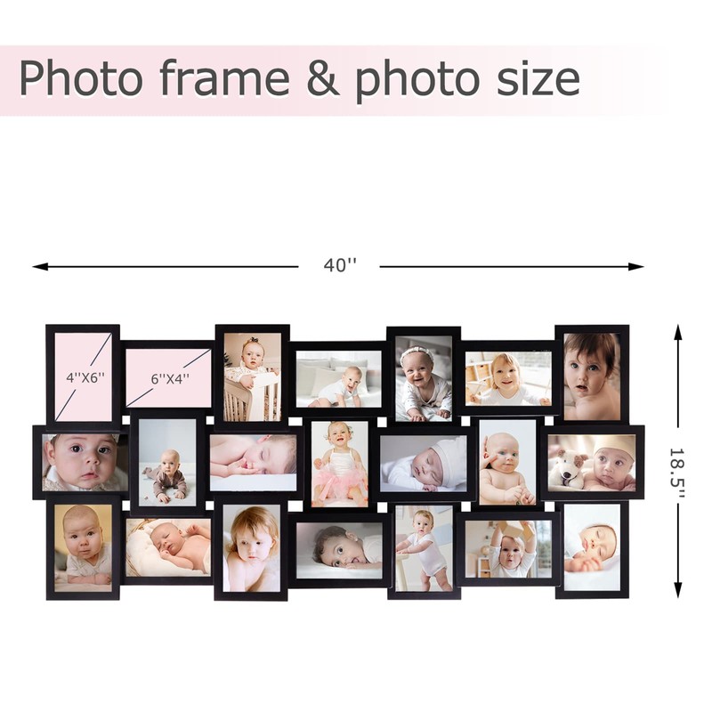 HELLO LAURA Picture Frames Collage Wall Decor - 21 Picture