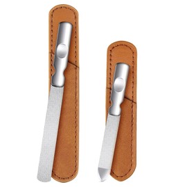 ​​Whimsigulp Professional Nail File Set - 2 PCS Stainless Steel Nail Files for Men & Women, Double Sided Coarse & Fine Grit Toenail File, Metal Nail Files for Thick Nails​