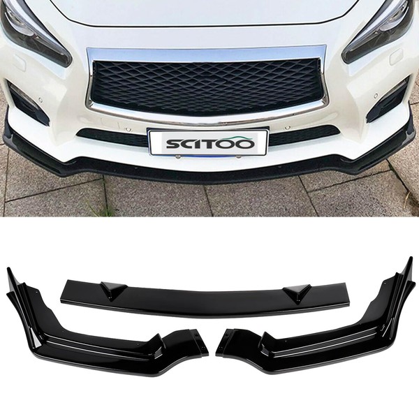 SCITOO 3PCS Front Lip Spoiler 2014-2017 for Infiniti Q50 Sport
