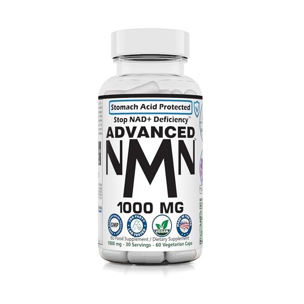 Advanced NMN 1000mg - Nicotinamide Mononucleotide Supplement - 99.5% Pure