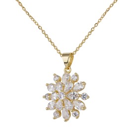 LuckyLy Set de Joyería para Mujer de Oro 14k con Zirconia Cúbica, Juego de Collar y Aretes Mujer – Accesorios Ideales como Regalos para Mujer Navidad y Regalos para Mamá, Modelo Gia