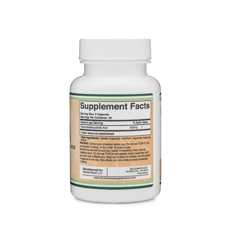 Double Wood, TUDCA, 2 PACK, 250 mg per capsule, 60