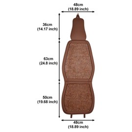 JSCARLIFE Tilia Wood Beaded Car Seat Cover - Breathable Ergonomic Driver Cushion for Cars/Trucks/SUVs | Hand-Knotted Beads, Lumbar Support & Cooling Tech (Brown)