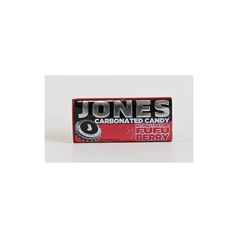 JONES Soda Carbonated Candy, Fufu Berry, Pack of 8