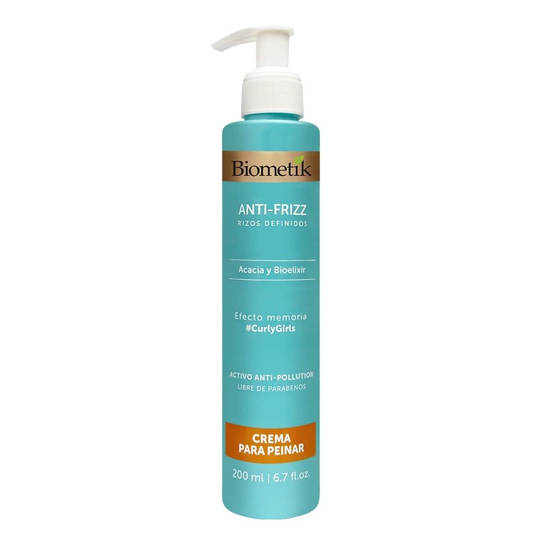Biometik Anti-Frizz, Crema para Peinar, Hidratación Extrema, Control de Frizz,