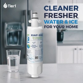 Tier1 RWF1052 ADQ36006101 Refrigerator Water Filter | Replacement for LG LT700P & Kenmore 9690 Fridge Filter - Up to 24 Months Supply | Easy Install | Odor Control | Clean & Great Tasting Water (4-pk)