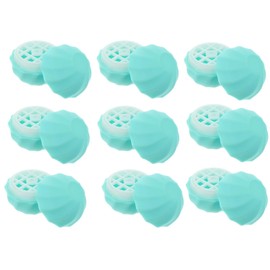Balacoo Paquete de 10 Cajas de Bálsamo Labial Esféricas Recargables de Plástico Ligeras Diseño Redondeado para Travel