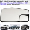 Driver Side Heated Mirror Glass Compatible with 2019-2024 GMC Sierra