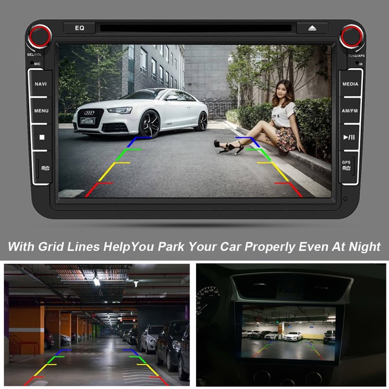 VW Navinio car Backup Camera , Waterproof Rear-view License Plate