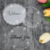 12 Pcs Scalloped Acrylic Coasters for Drinks Clear Coaster with