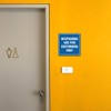 Signs ByLITA Square Restrooms Are For Customers Only Sign (Blue)