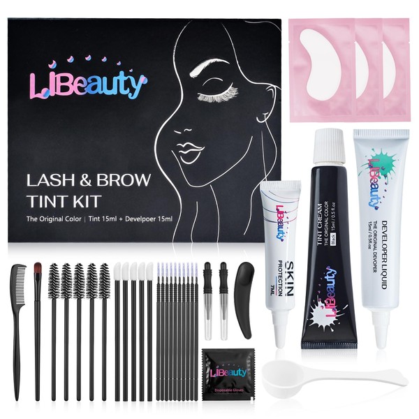 15ml Lash Tint Kit Black, Libeauty Eyelash Dye, Brow Tint