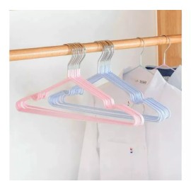 24x7 Paquete 100 Ganchos Ropa Metalicos Antiderrapantes Mayoreo