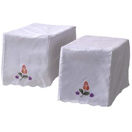 Classic Home Store Traditional Floral Square Arm Caps Printed Flower Antimaccasar Furniture Protector (Coral Pink)
