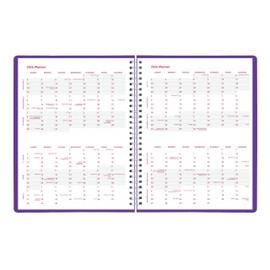 Brownline® 2026 DuraFlex Weekly Planner, Appointment Book, 12 Months, January to December, Twin-Wire Binding, 11" x 8.5", Purple (CB950V.PUR-26)