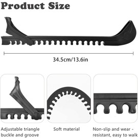 Ice Skate Guards Ice Skate Blade Covers Hockey Skate Guards Ice Skating Protector with Adjustable Buckle Skate Accessories for Kids Adults Figure Skates