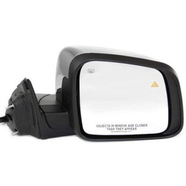 Kool Vue Passenger Side Power Heated Mirror for Jeep Grand Cherokee 2011-2021 Manual Fold With Signal Light, Blind Spot Monitor & Memory; Without Auto-Dimming Chrome