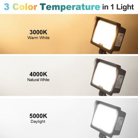 kadision 55W LED Flood Light with Dusk-to-Dawn Photocell, 3000K/4000K/5000K Selectable, 120V 6600lm IP65 Waterproof Knuckle Mount Outdoor Security Lights, ETL Listed