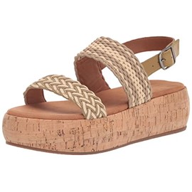 Lucky Brand Women's Jadiel Braided Platform Sandal Wedge, Fennel Seed, 8